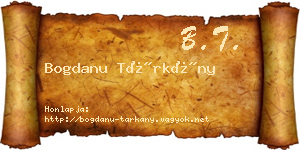 Bogdanu Tárkány névjegykártya